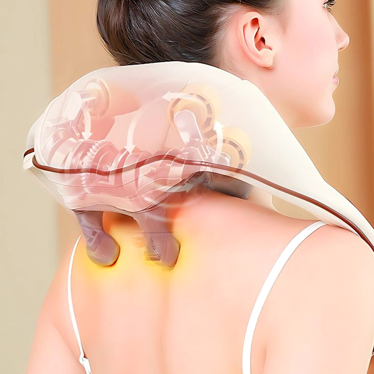 Neck & Shoulder Massager Belt – Adjustable Soft Cushion Support