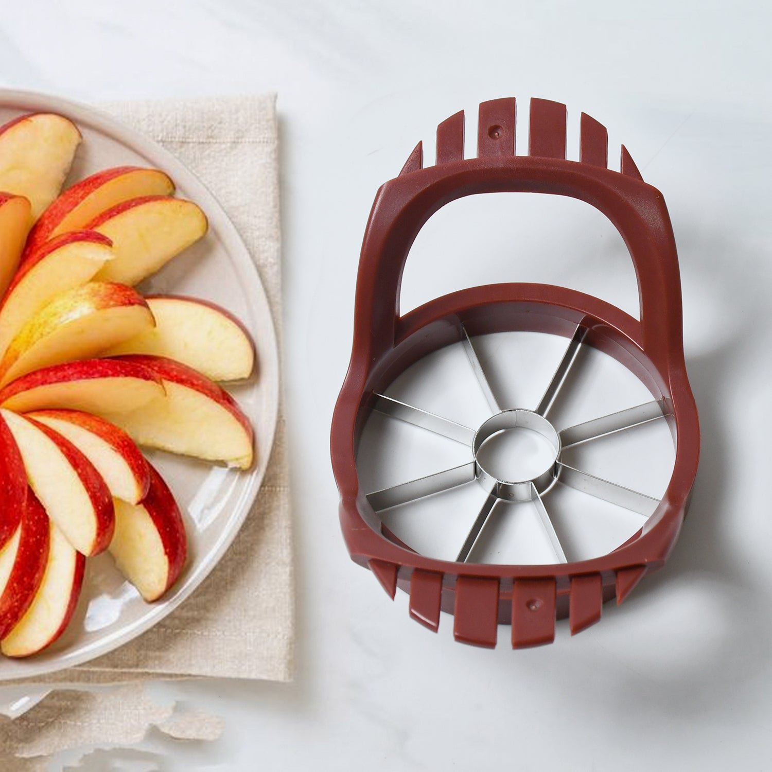 Apple Slicer – Stainless Steel Fruit Divider & Core Remover | Indo Glow