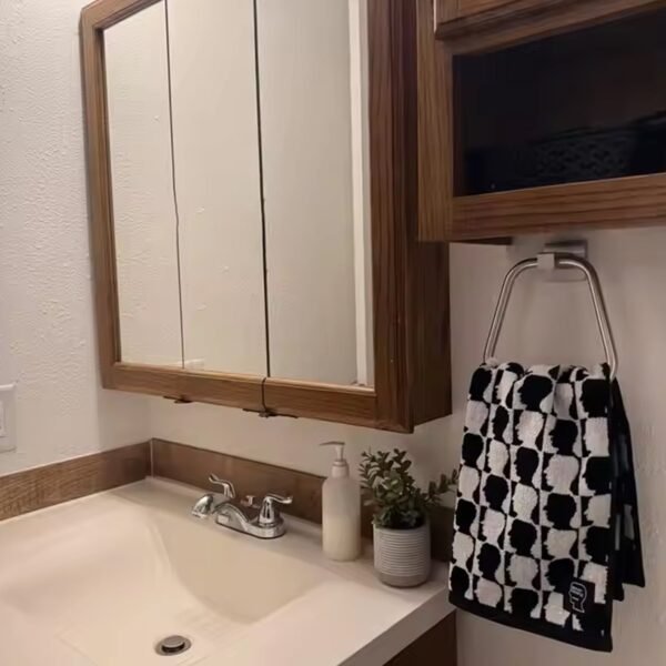 ABS Towel Ring Holder – Unbreakable Square Wall Mount | BathNova