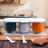 Spice Box – 3-Grid Masala Storage with Spoons | Tidy Table