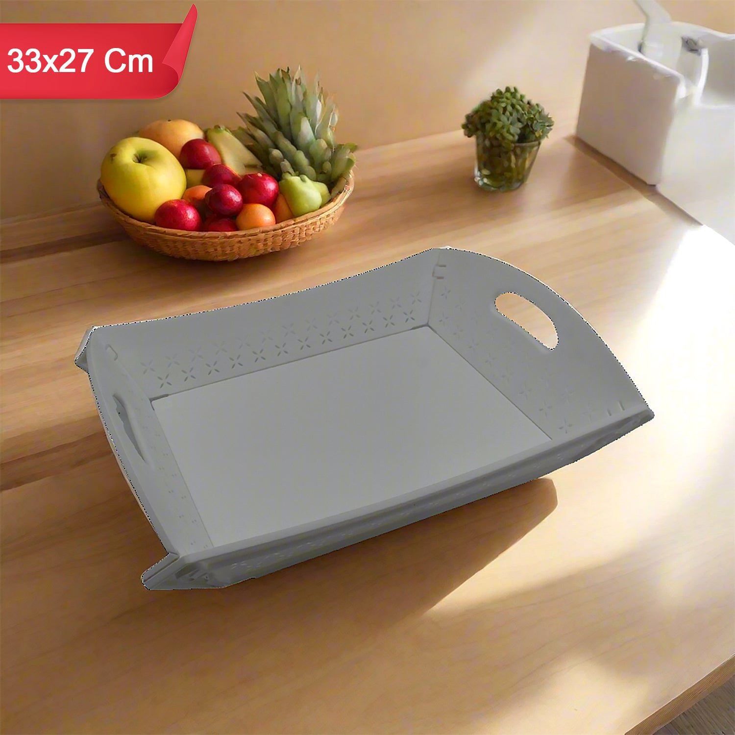 Foldable Serving Tray – Portable Plastic Design | CookAura