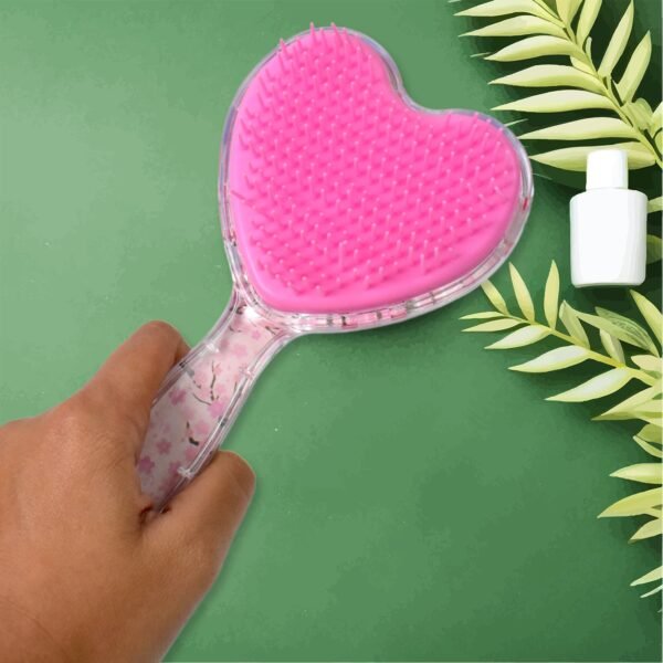 Heart Hair Brush – Gentle Detangling & Scalp Massage | Calm & Curl