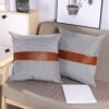 Leather & Cotton Pillow Covers – 20x20 Inch (2-Pack) | Styleva