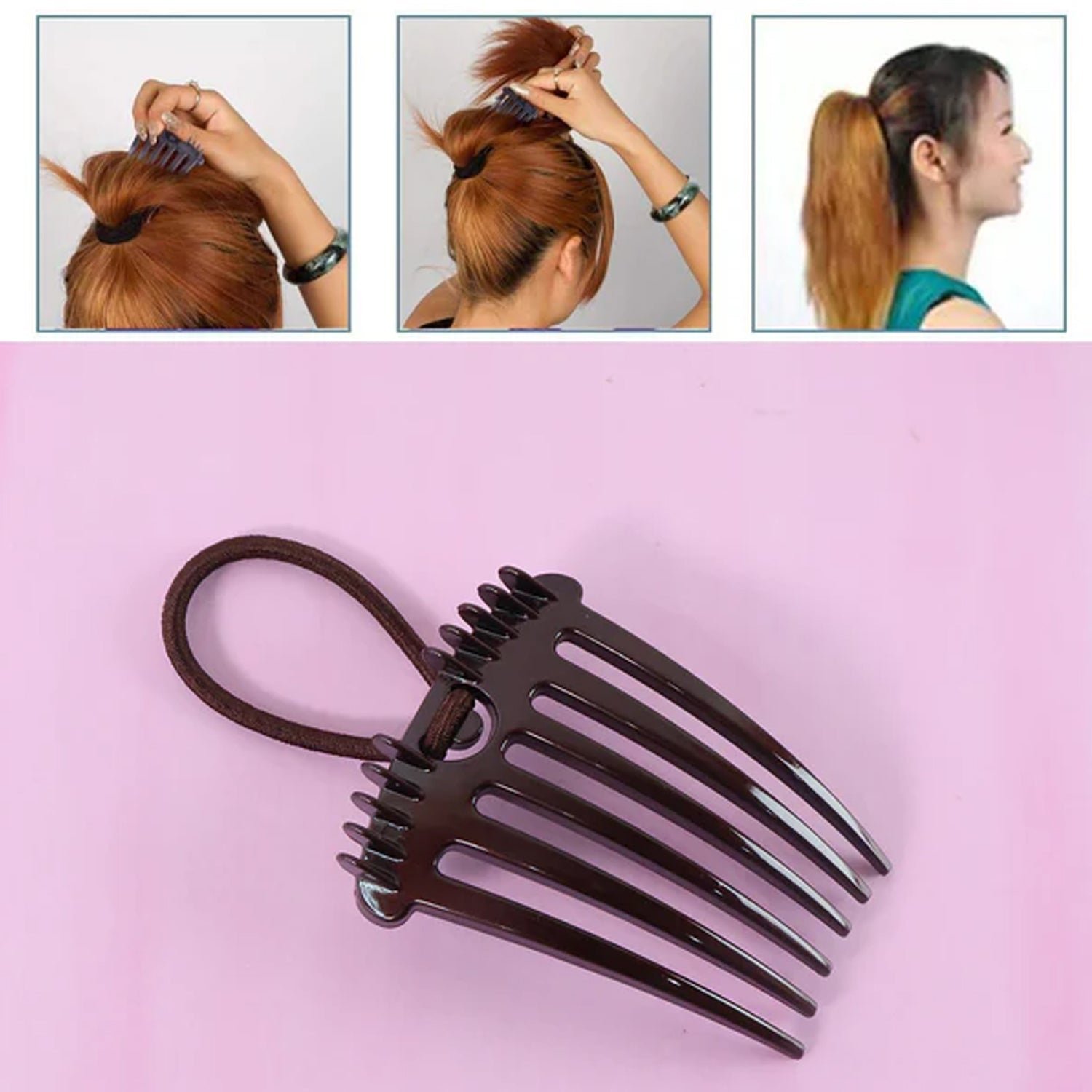 Volumizing Hair Bun Comb Clip – Easy Styling & Instant Volume