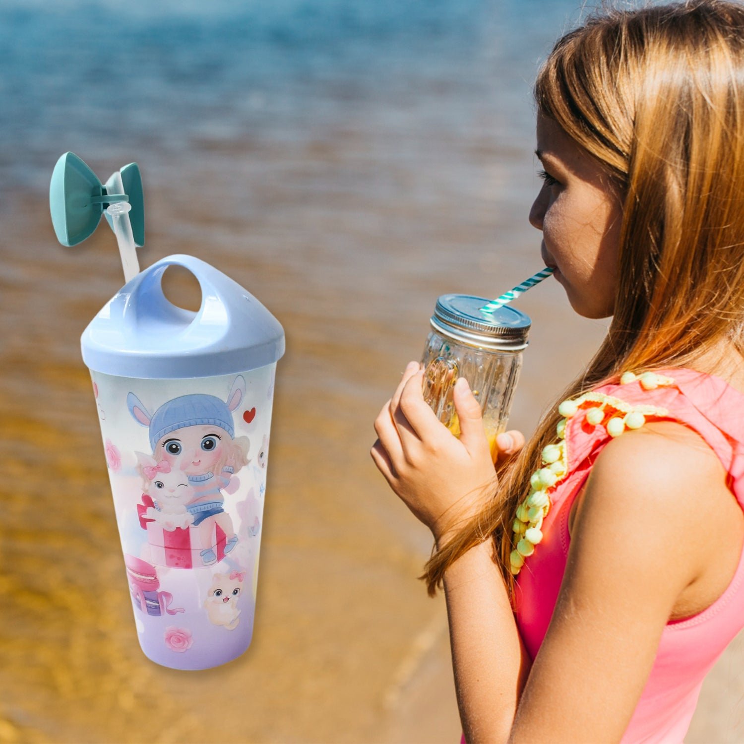 Unicorn Water Bottle – LED Light-Up Spill-Proof Sipper for Kids | TinyTrendy