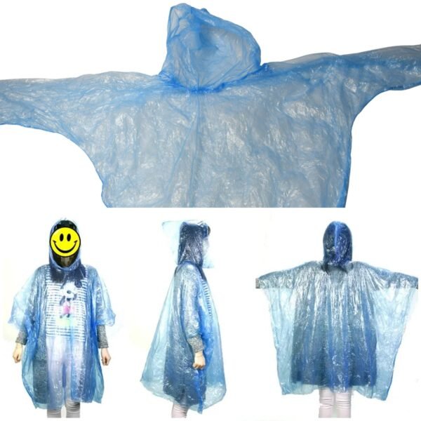 Kids Disposable Raincoat with Hood – Clear & Portable for Travel