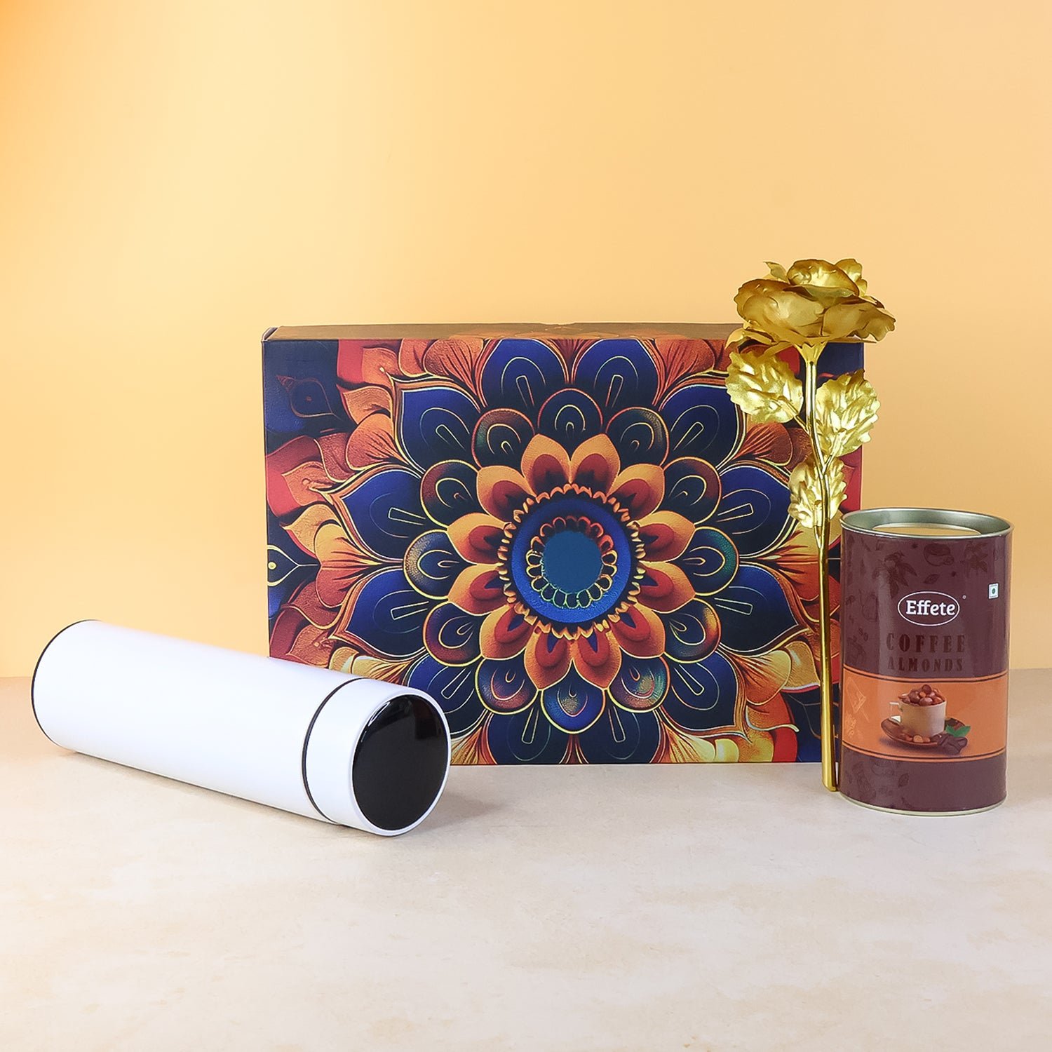 04_a38fb8e6-23d0-4a34-9c86-76c9277b4381 Coffee Almonds Gift Hamper – Golden Rose & Stainless Steel Bottle