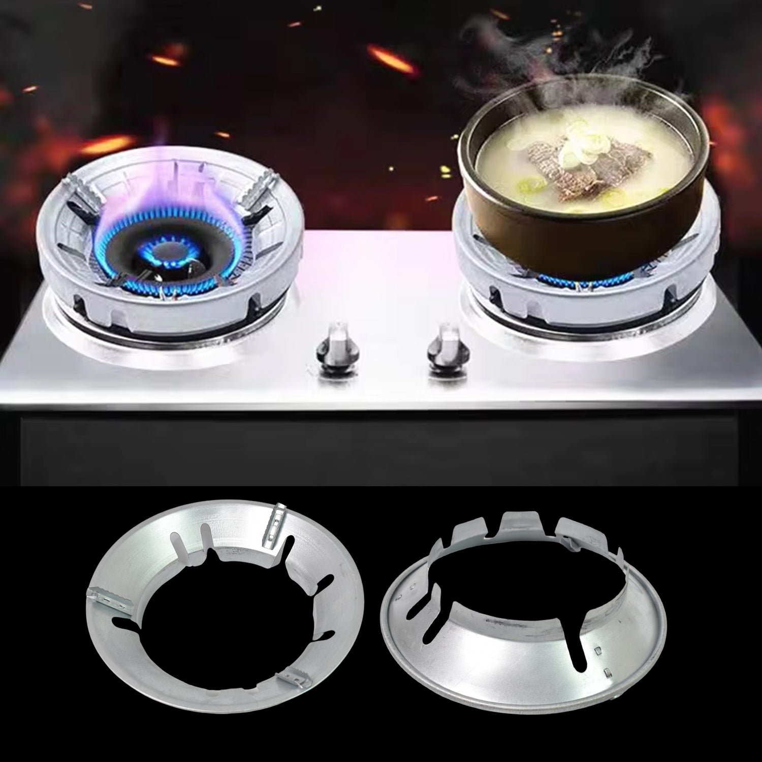 Gas Stove Burner Stand – Fireproof, Energy-Saving Pot Support | Fixorix