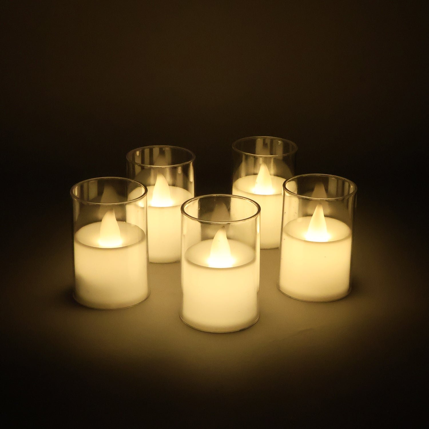LED Votive Candles – Flameless, Safe & Smokeless Set of 6