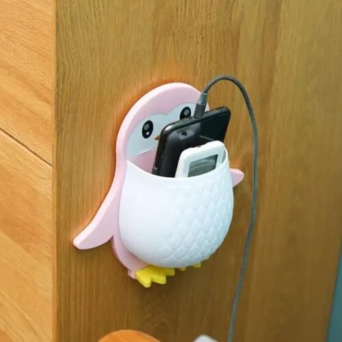 Penguin Storage Box – Wall Mount Organizer for Remote & Toothbrush | VoltDesk