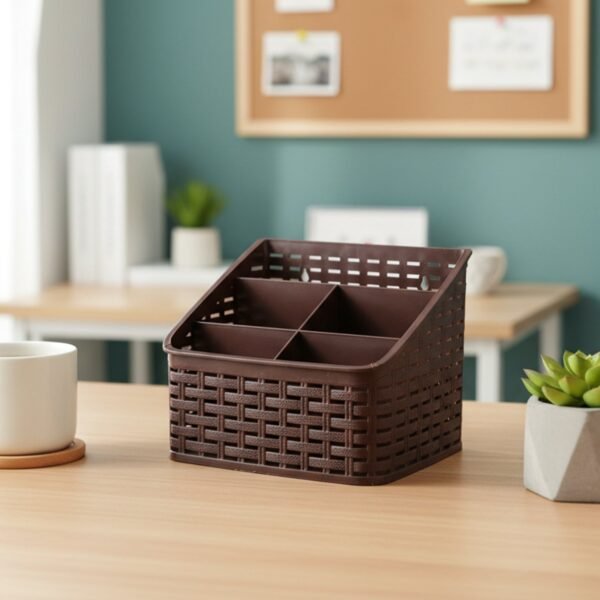 Desk Organizer Basket – 5 Compartment Multipurpose Storage