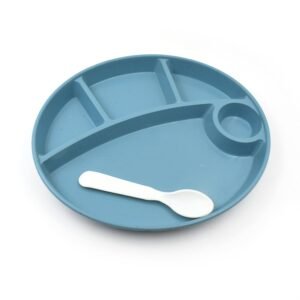 Biodegradable Kids Plate – 5-Compartment, BPA-Free | Jiaqi