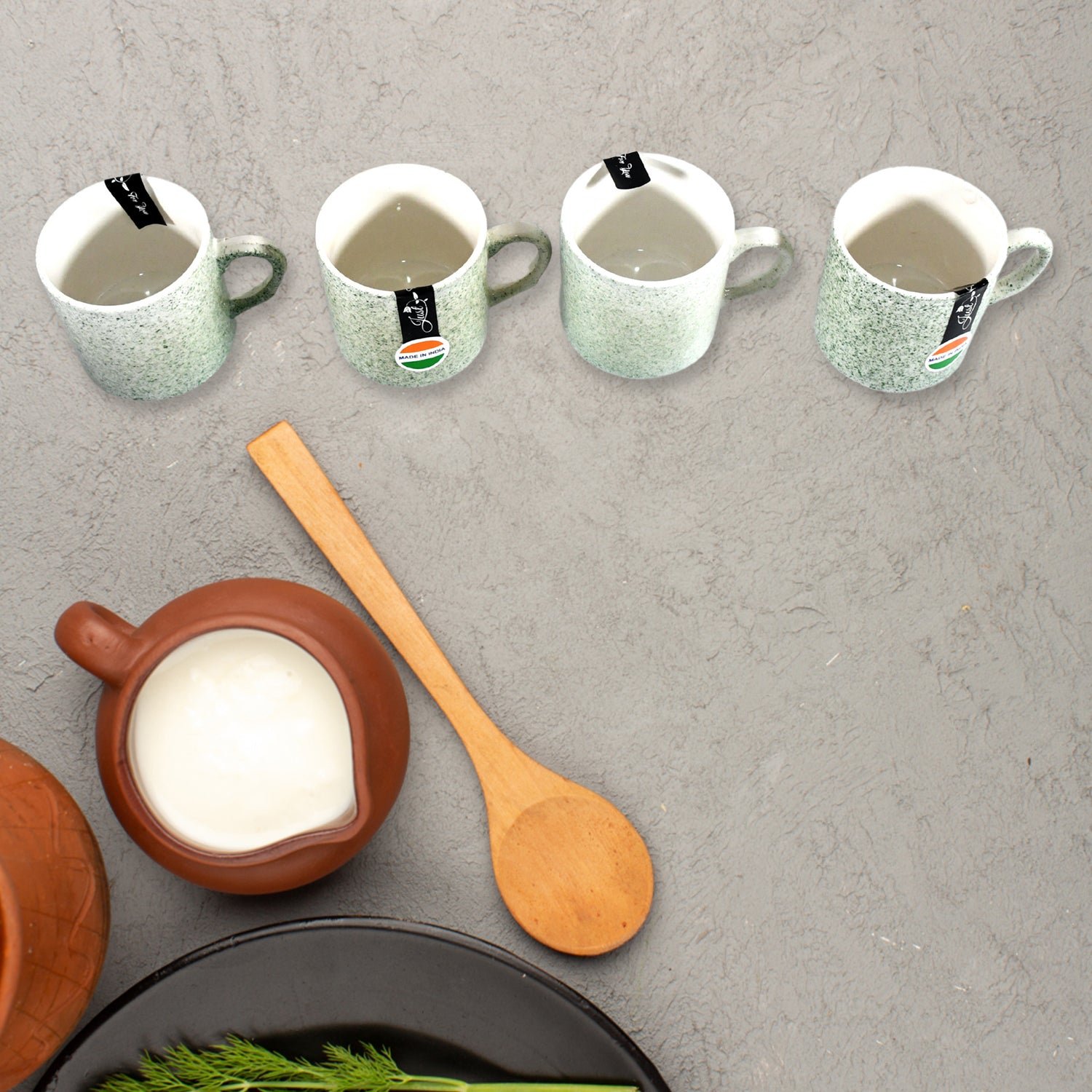 Ceramic Snack & Tea Set – 6-Piece Serving | Serve Stellar