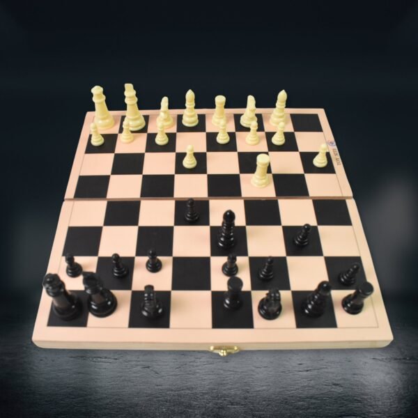 Folding Wooden Chess Set – Portable 30x30cm Board | Boardoria