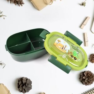 Leak-Proof Lunch Box Set – 3 Compartment with Bottle | Lunchie Bunchie