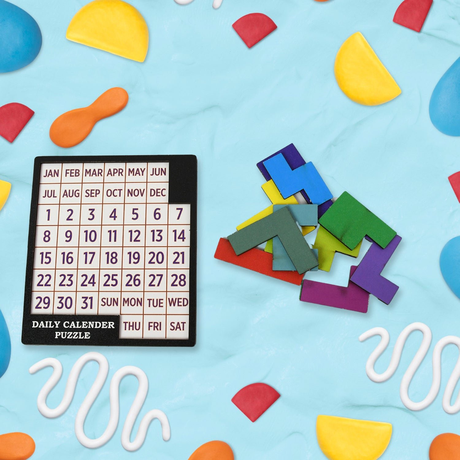 Wooden Daily Calendar Puzzle – Mind Challenge Game | Inventive Play