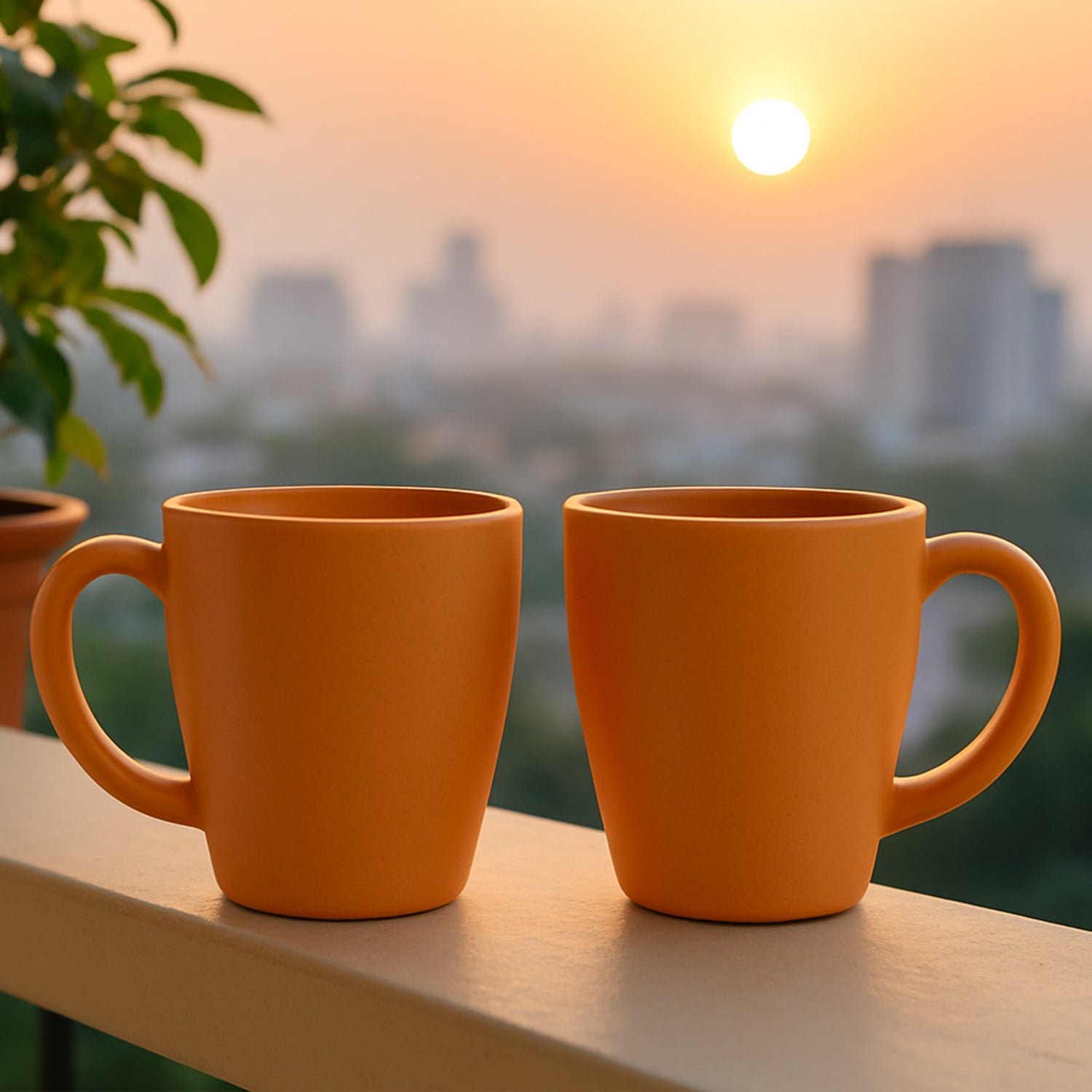 Coffee Mugs – Premium 350ml Set of 2 with Ergonomic Grip