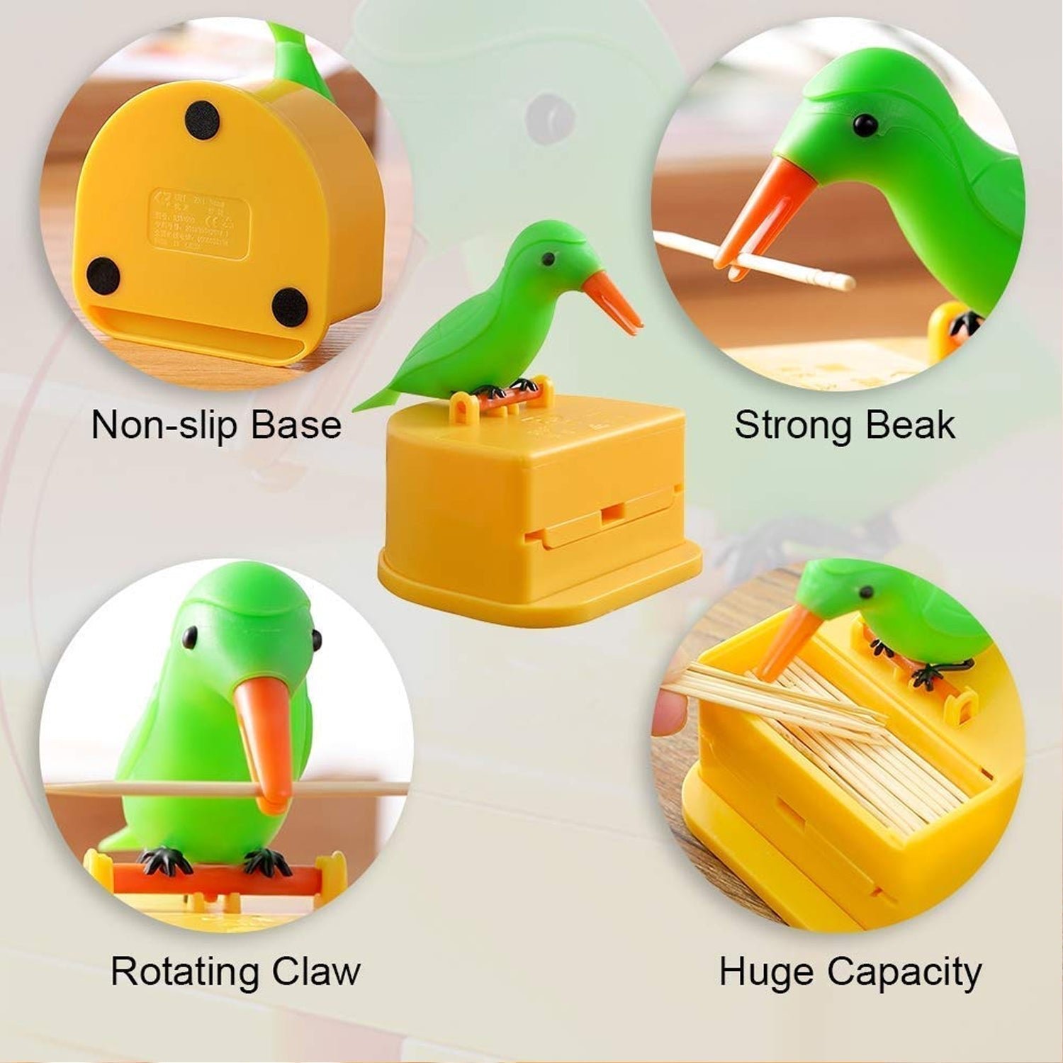 Bird Toothpick Dispenser – Portable Automatic Storage Box