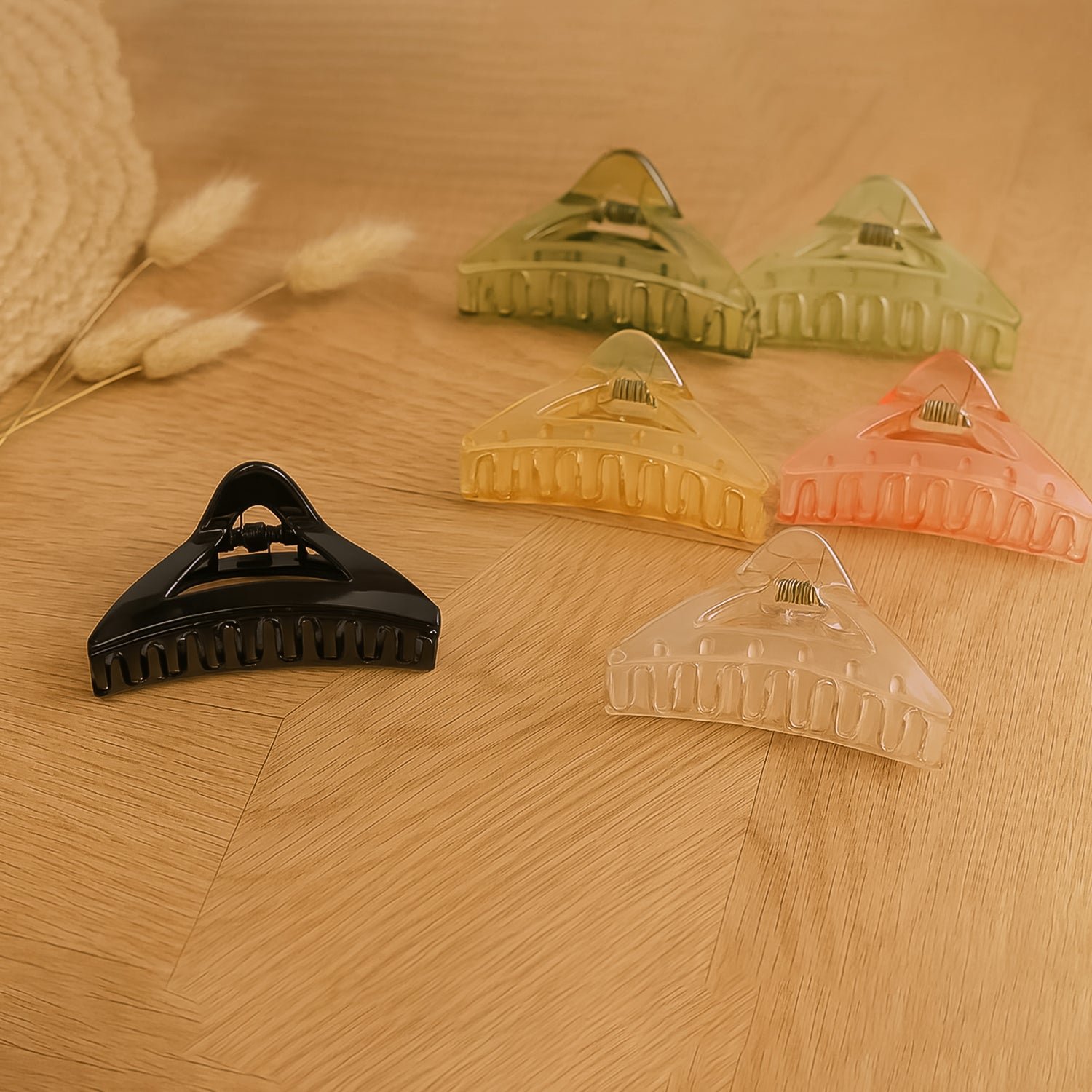 Triangle Hair Claw Clip – Durable 12 Pc Mix Color Set