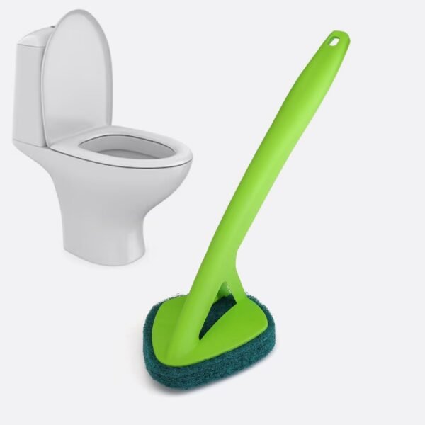 Long Handle Scrubber – Triangular Sponge Pad for Deep Cleaning | Pro Clean