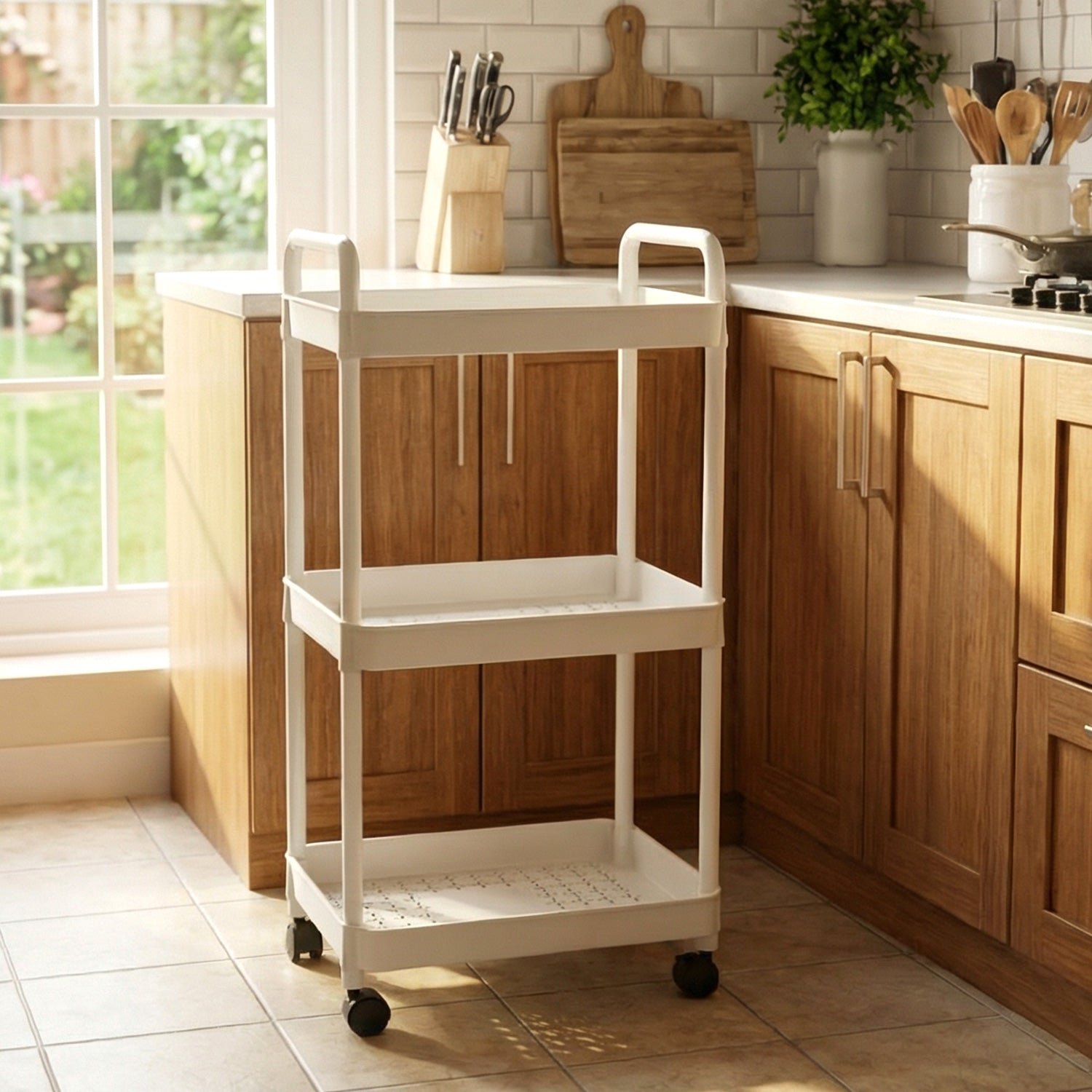 3 Layer Rolling Storage Trolley – Space-Saving Multipurpose Organizer