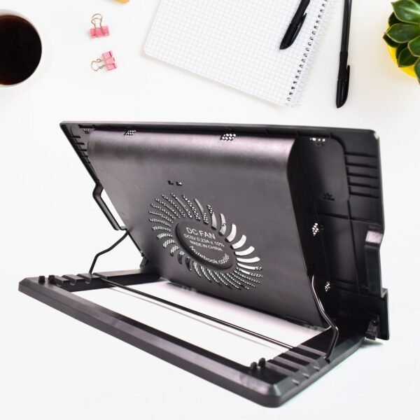 Laptop Cooling Pad – Adjustable Stand, Dual Fan | Indo Glow