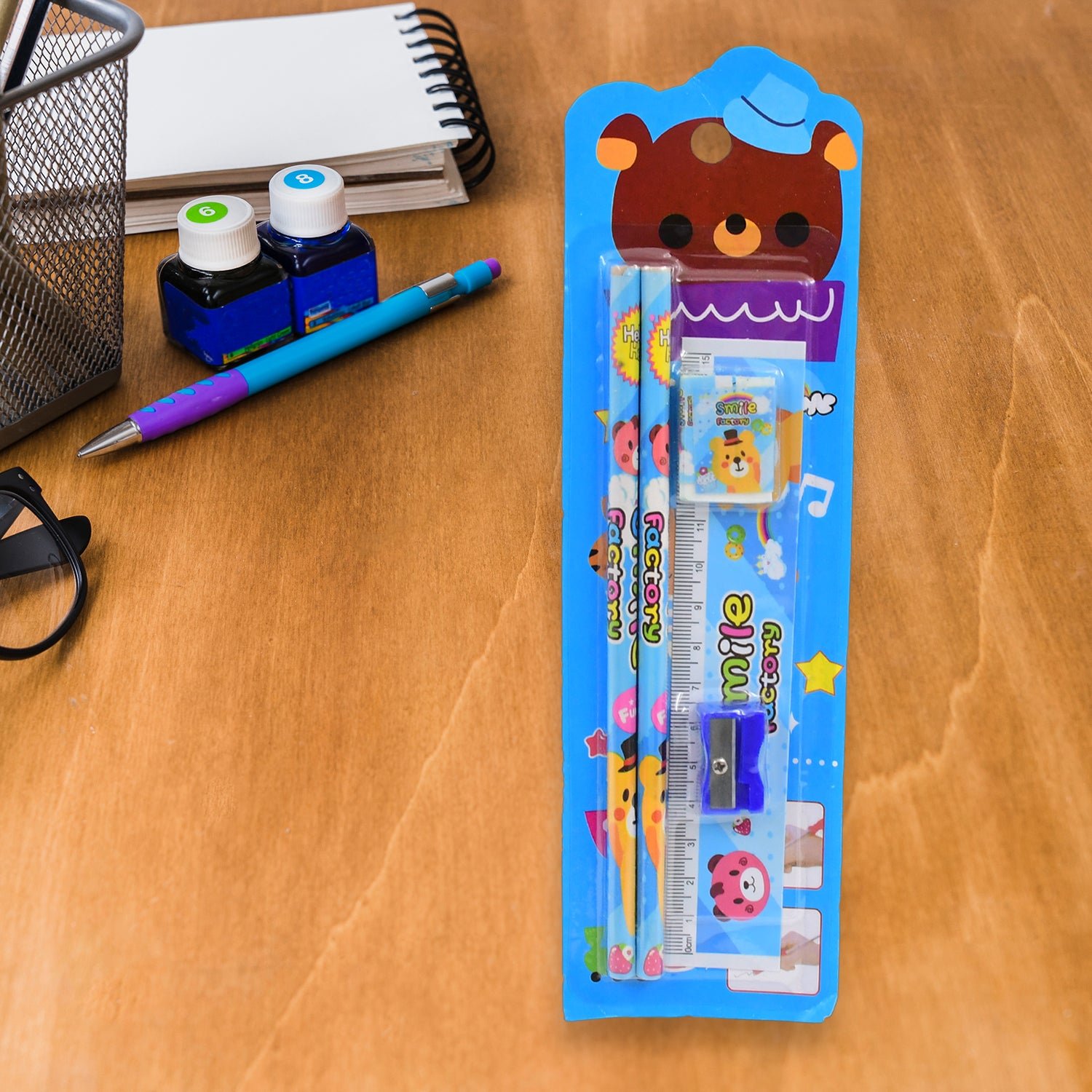 Kids Cartoon Pencil Set – Fun Wooden Stationery for School | Writezo