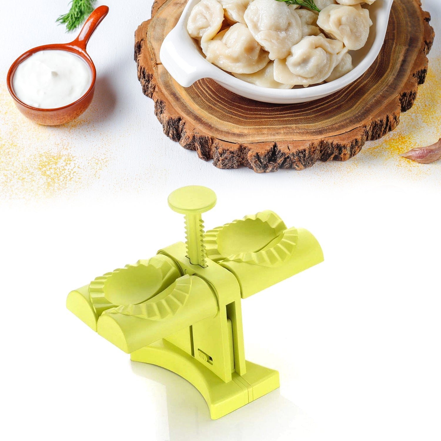 Dumpling Maker Mold – Double Head Easy Press Tool | Bake & Dwell