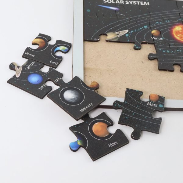 Solar System Puzzle for Kids – Educational Wooden Space Toy