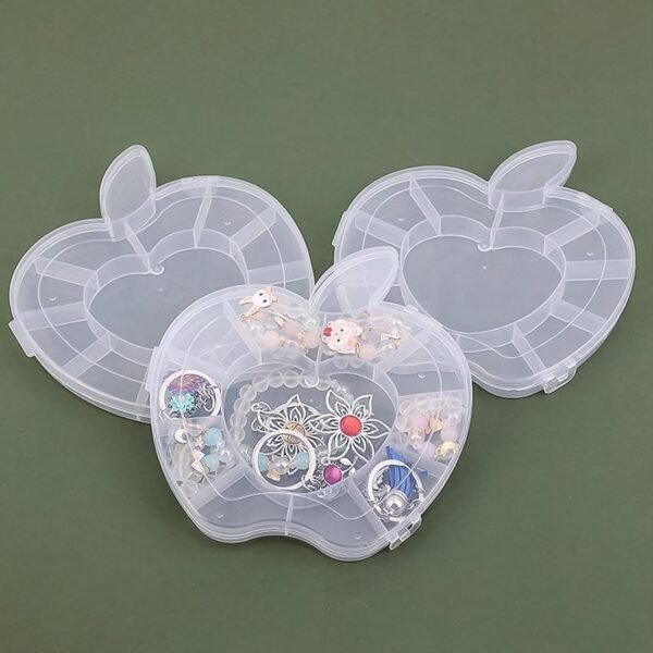 Apple Shape Jewellery Box – Transparent Plastic Organizer | LilyGleam