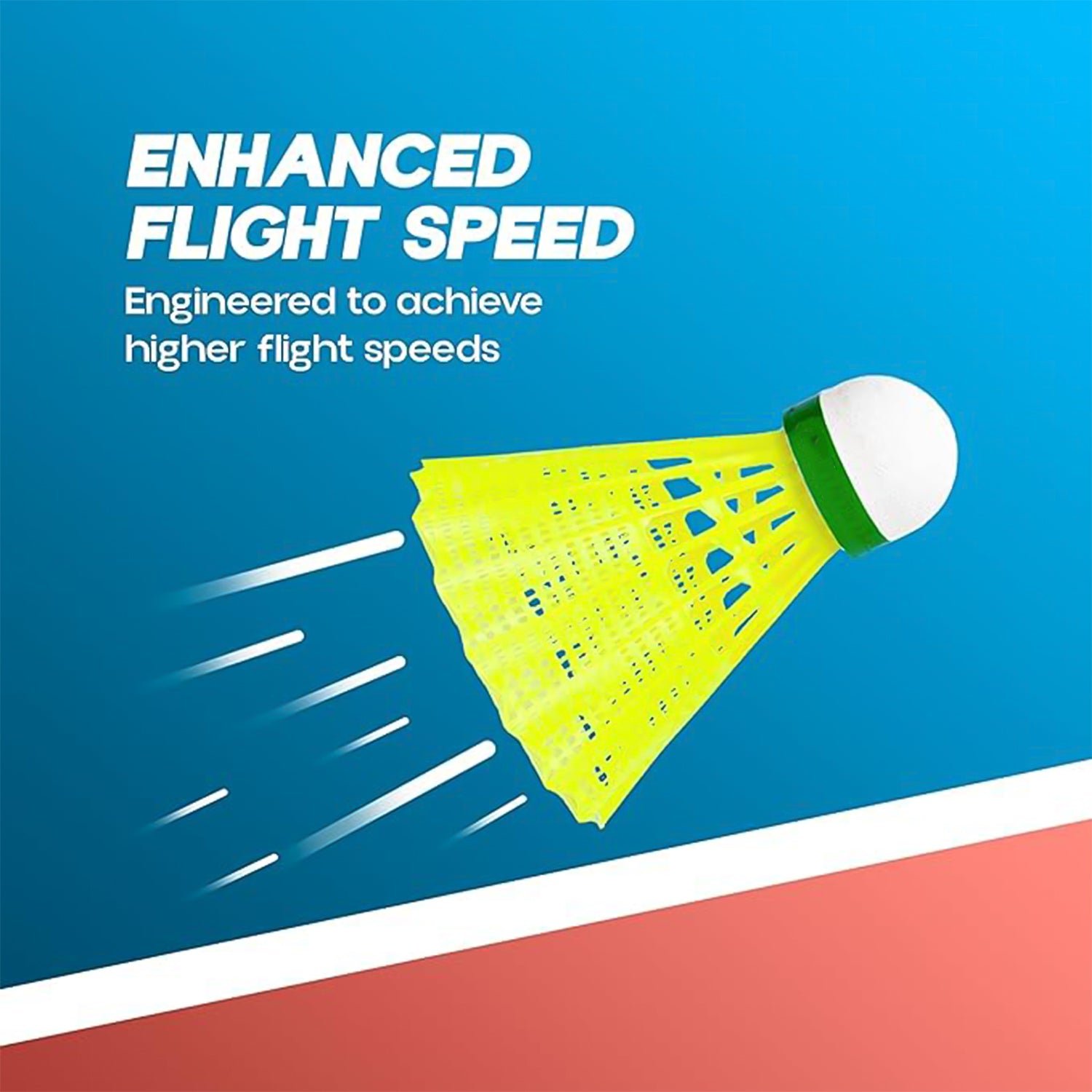 Plastic Shuttlecock – Durable & Consistent Flight (6 Pcs Set)