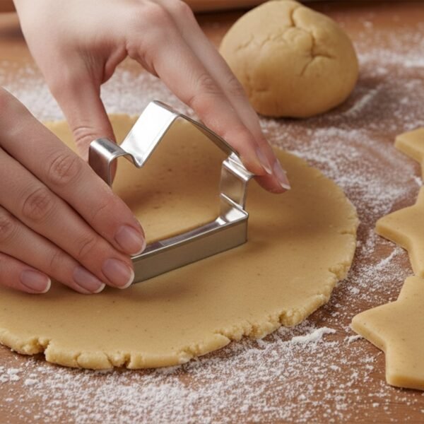 Stainless Steel House Shape Cookie Cutter Set – 3 Durable Baking Molds