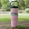 Stainless Steel Travel Tumbler – 900 ML Insulated with Handle