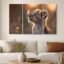 Lion Cub Wall Art – Vibrant 3-Panel MDF Wall Decor