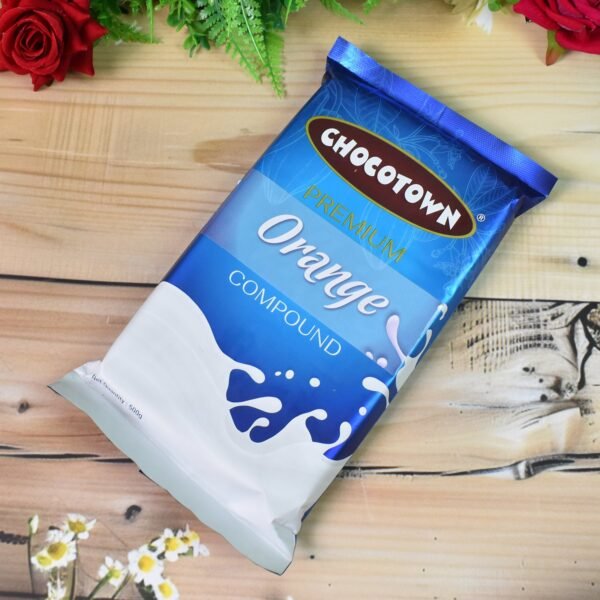 Orange Chocolate Compound – Premium Baking Slab 500gm | Chocotown