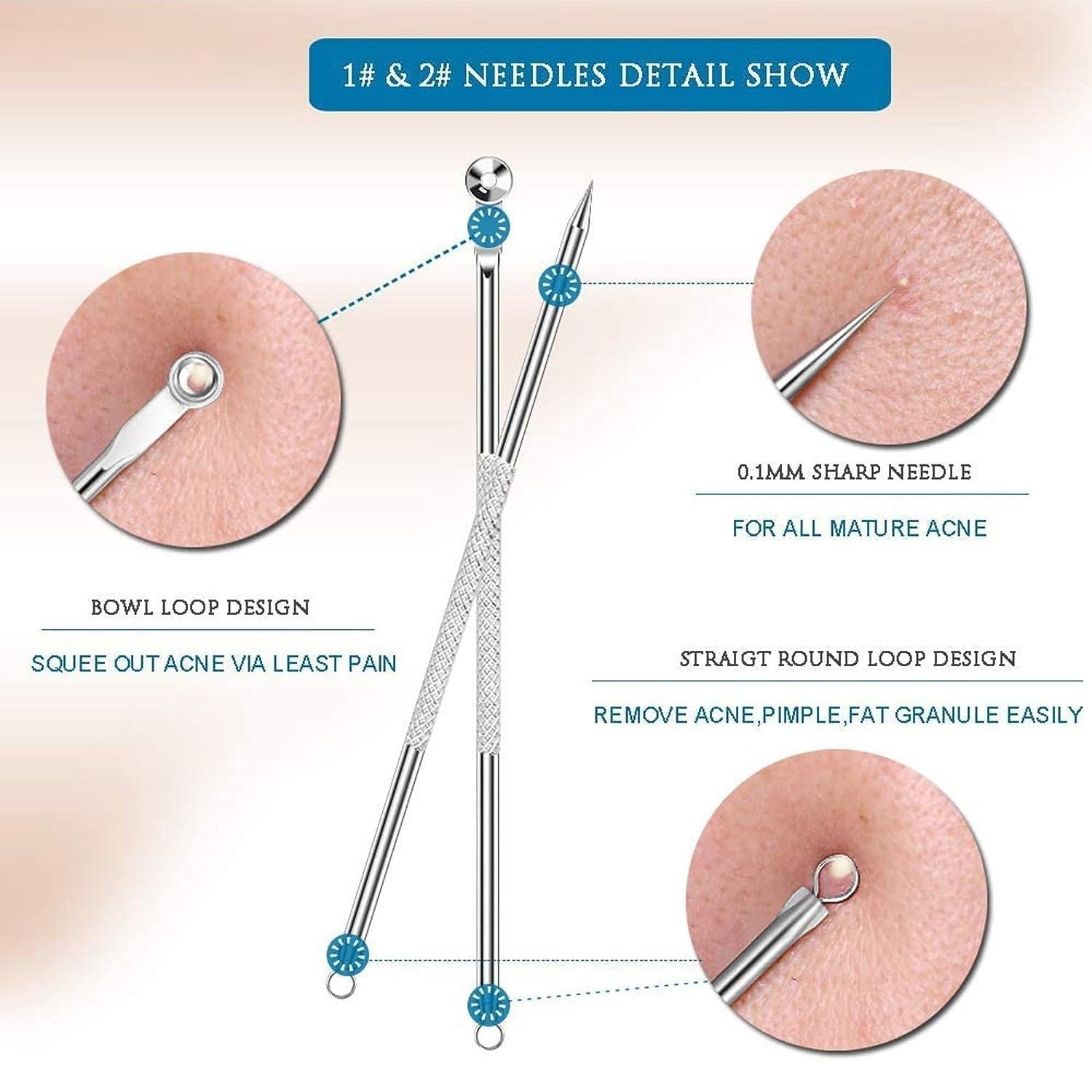 Blackhead Remover Tool – 4-in-1 Stainless Steel Extractor | ToolMate Pro