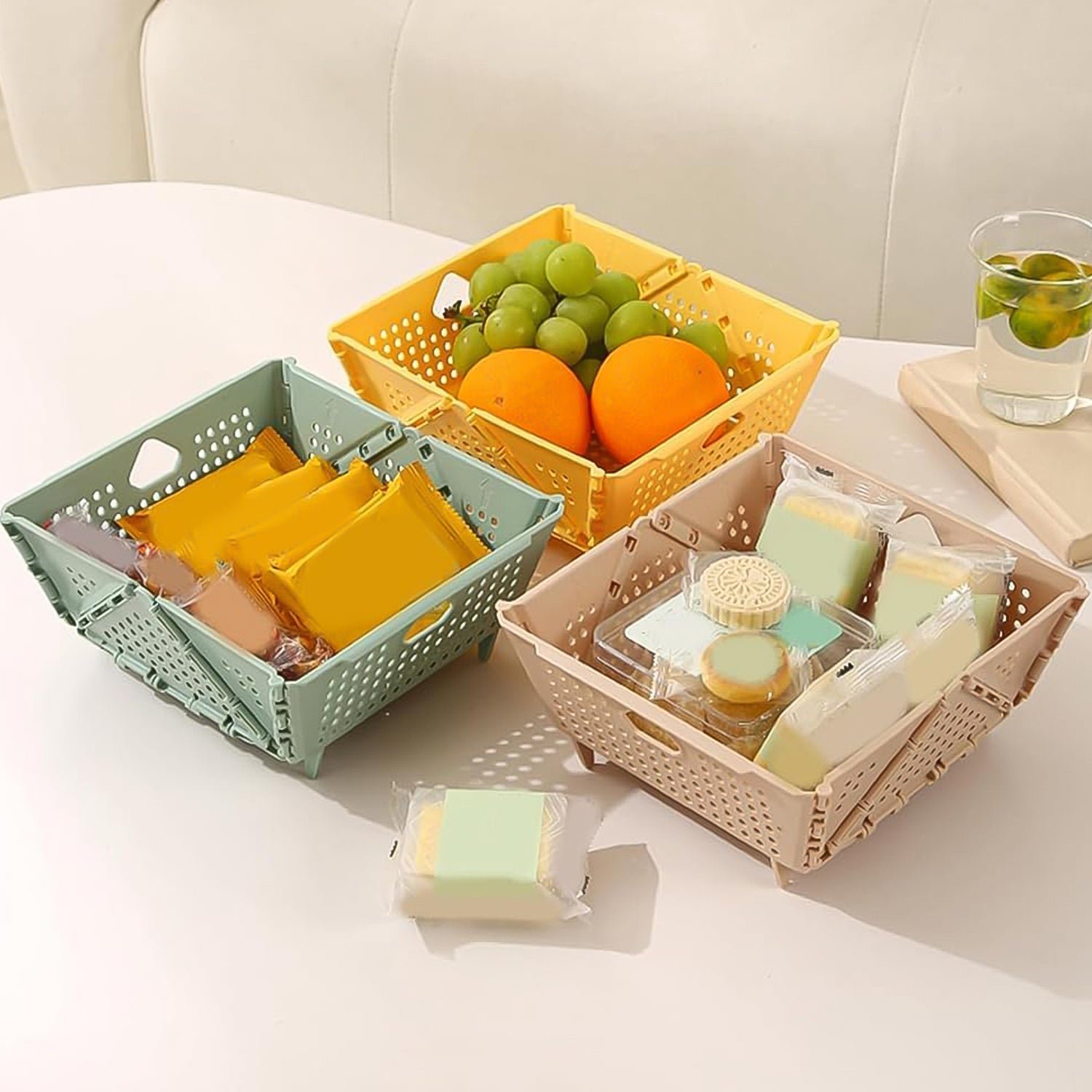 Foldable Storage Basket – Ventilated & Space-Saving | Tidy Table