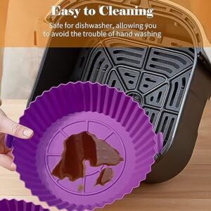 Air Fryer Silicone Pot with Handles – Reusable 6 Pc Set