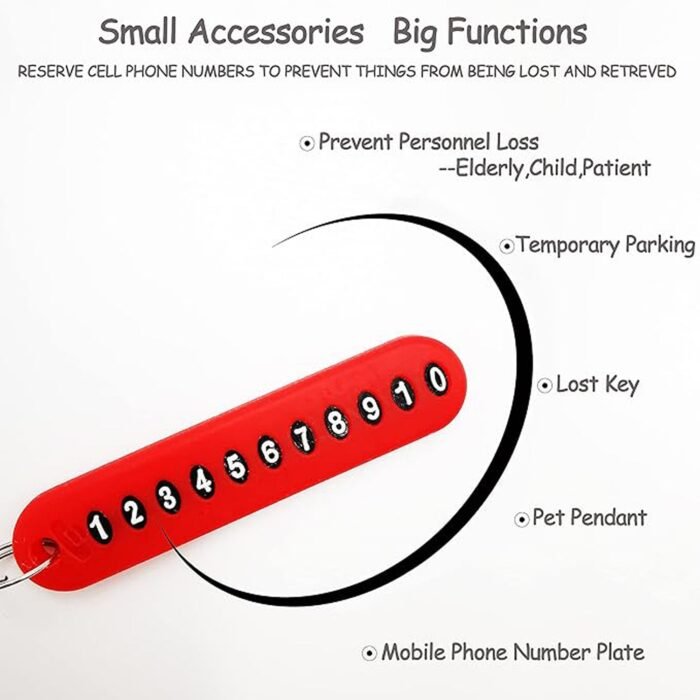 Anti-Lost Keychain with Number Plate – Durable & Convenient Key Finder