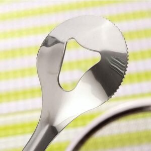 Frying Filter Spoon – 2-in-1 Stainless Steel with Clip | Quickslice