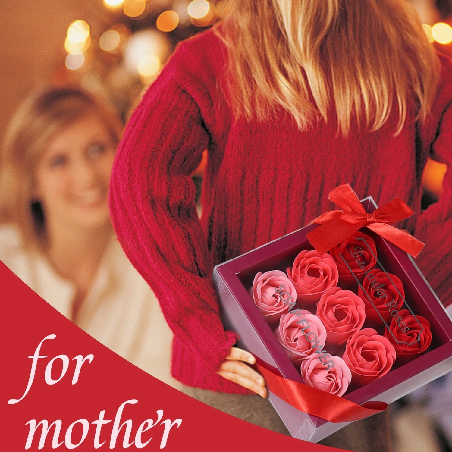Rose Flower Bath Soap – Floral Scented Gift Set (9 Pcs)