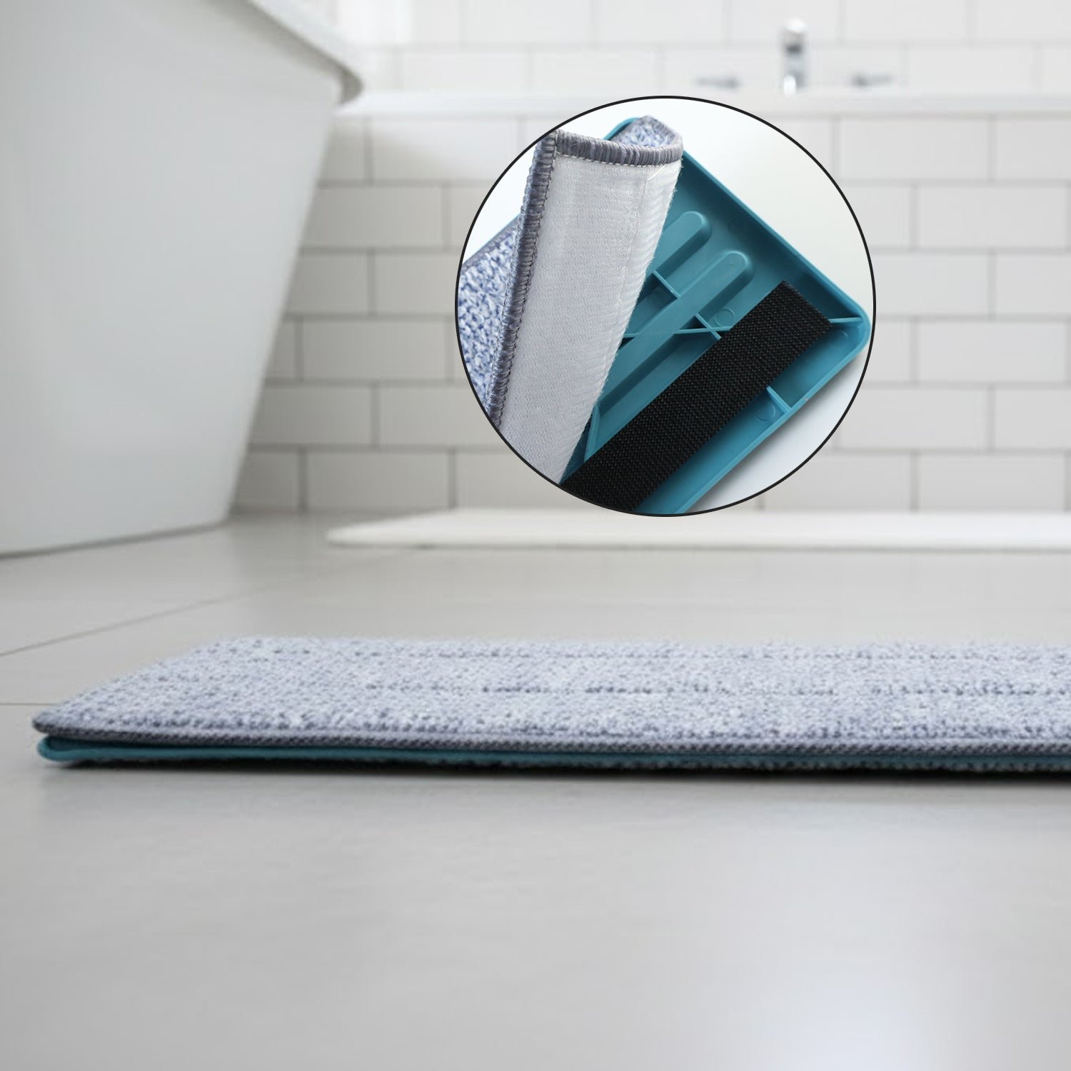 Flat Floor Cleaning Mop – Long Handle & Slim Rectangular Head