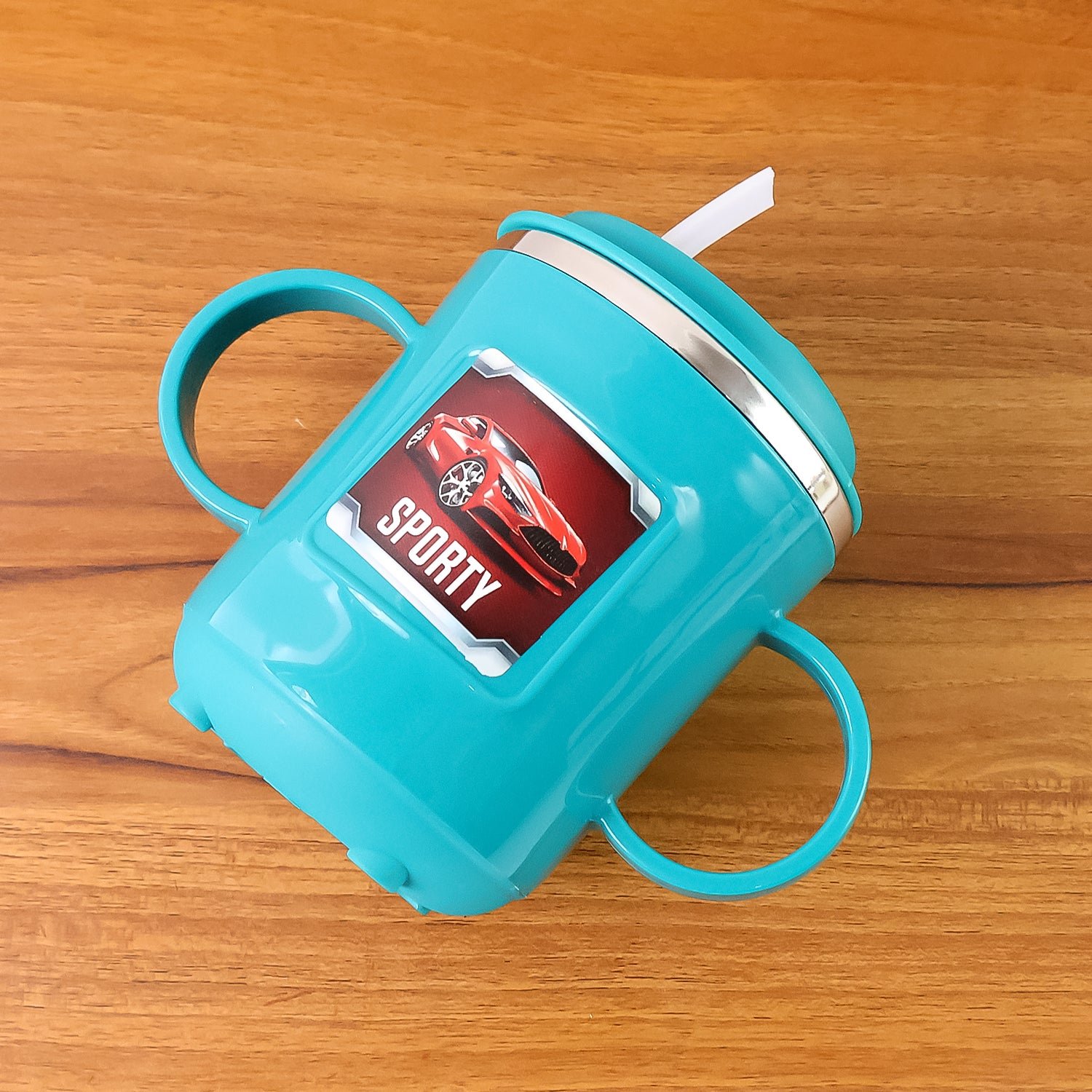 Kids Sporty Sipper Mug – Spill-Proof with Straw & Dual Handles