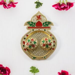 Kalash Shape Kumkum Box – Dual Containers for Pooja Convenience