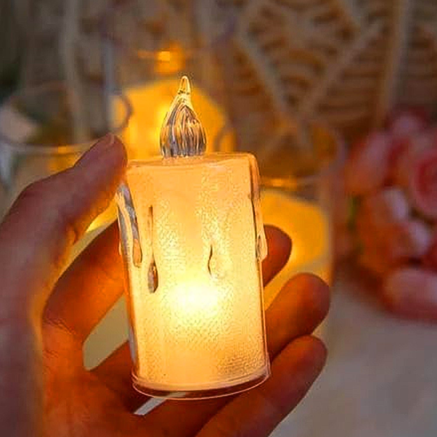 Diwali LED Candle – Crystal Glitter Light for Home Decor | Styleva