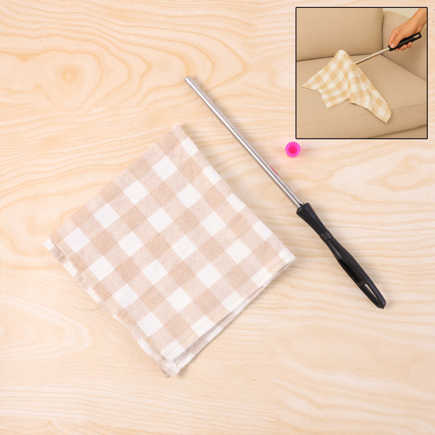 04_duster Dusting Cloth with Handle – Soft Cotton, Durable Cleaning Tool