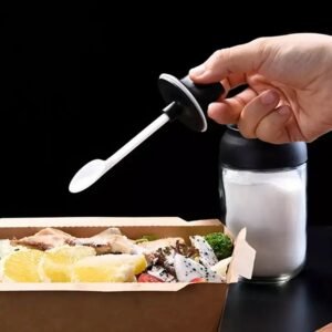 Heat-Resistant Glass Seasoning Jar – Spoon & Lid | Indo Glow