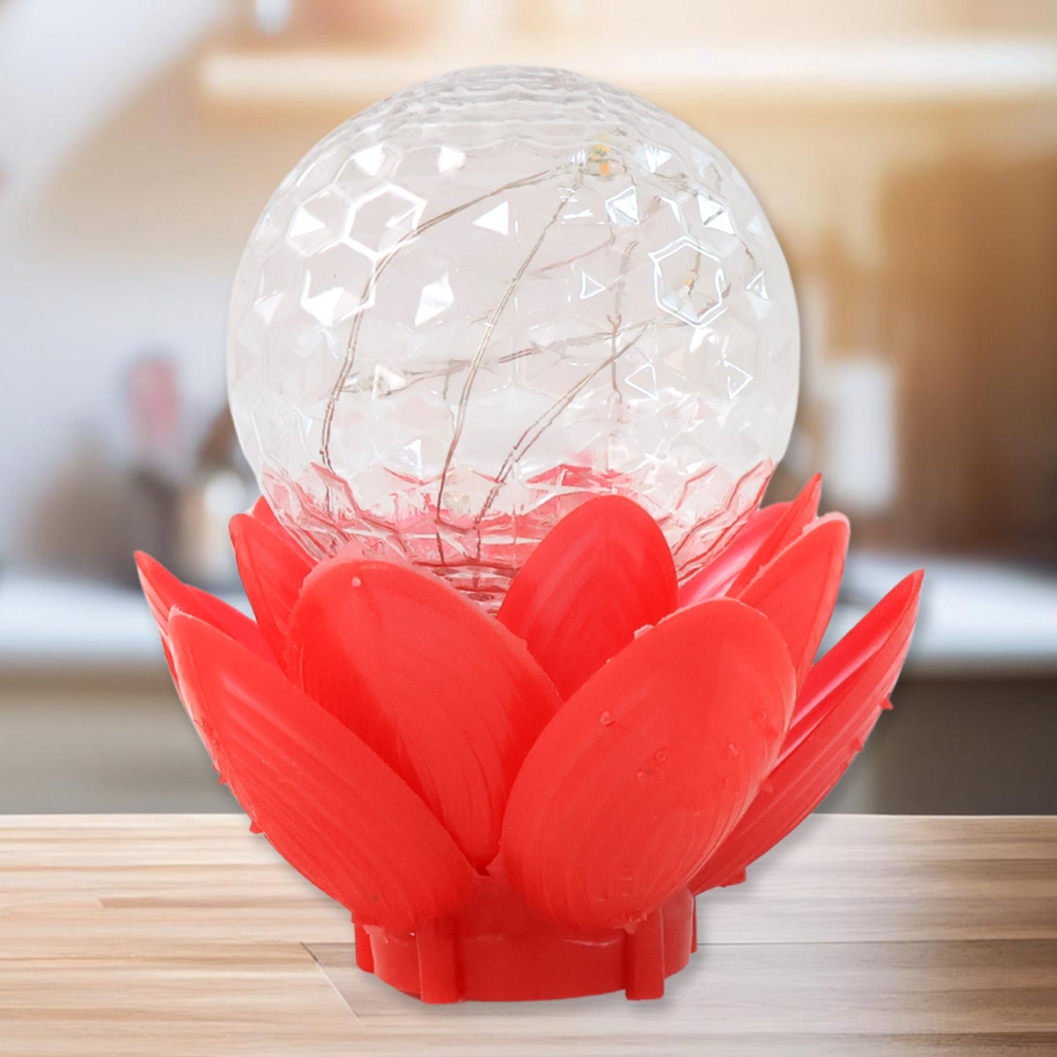 Crystal Ball Lotus LED Decorative Light – Color Changing Ambient Lamp