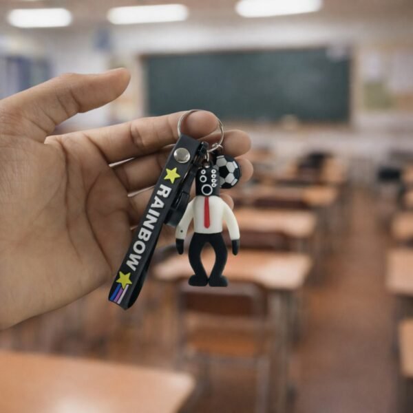 Rainbow Keychain – Colorful Cartoon Football Boy Accessory