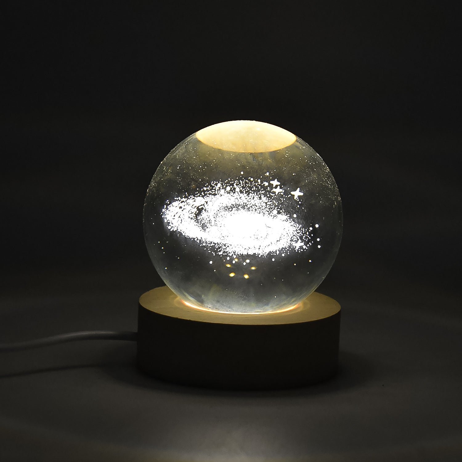 3D Crystal Ball Lamp – Magical Night Light & Elegant Decor